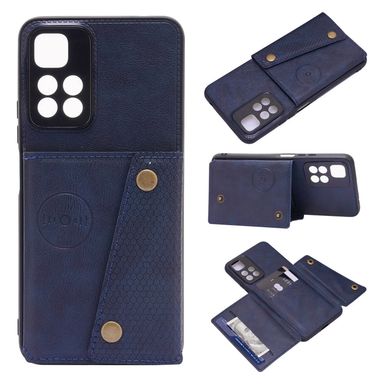 Double Buckle PU + TPU Shockproof Magnetic Phone Case, For OPPO Realme 9 Pro, For OPPO Realme 9 Pro+, For OPPO Realme 9i, For OPPO Realme C35, For vivo Y15s, For vivo Y33s, For Xiaomi Redmi 10C, For Xiaomi Redmi Note 11 5G Chinese                      ...