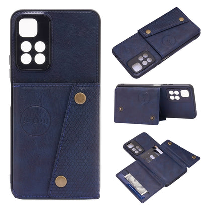 Double Buckle PU + TPU Shockproof Magnetic Phone Case, For OPPO Realme 9 Pro, For OPPO Realme 9 Pro+, For OPPO Realme 9i, For OPPO Realme C35, For vivo Y15s, For vivo Y33s, For Xiaomi Redmi 10C, For Xiaomi Redmi Note 11 5G Chinese                      ...