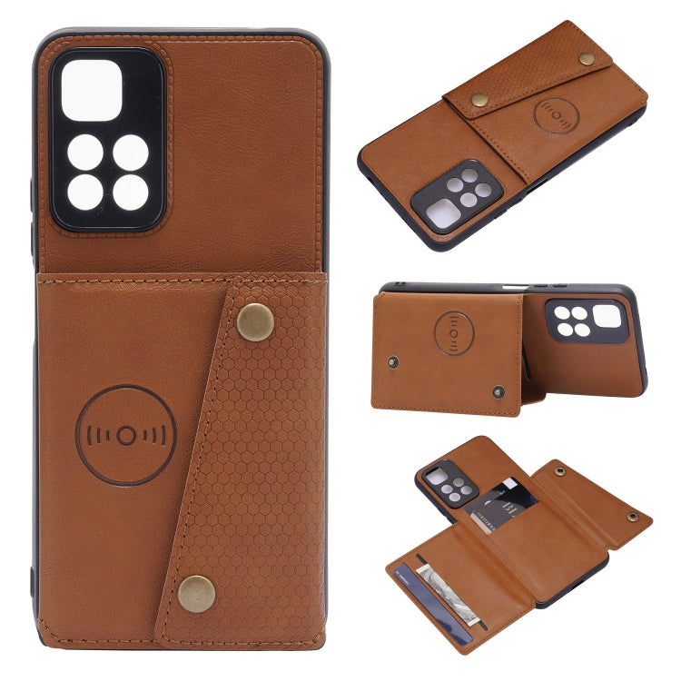 Double Buckle PU + TPU Shockproof Magnetic Phone Case, For OPPO Realme 9 Pro, For OPPO Realme 9 Pro+, For OPPO Realme 9i, For OPPO Realme C35, For vivo Y15s, For vivo Y33s, For Xiaomi Redmi 10C, For Xiaomi Redmi Note 11 5G Chinese                      ...