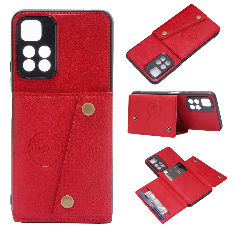 Double Buckle PU + TPU Shockproof Magnetic Phone Case, For OPPO Realme 9 Pro, For OPPO Realme 9 Pro+, For OPPO Realme 9i, For OPPO Realme C35, For vivo Y15s, For vivo Y33s, For Xiaomi Redmi 10C, For Xiaomi Redmi Note 11 5G Chinese                      ...