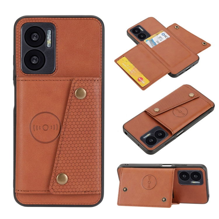 Double Buckle PU + TPU Shockproof Magnetic Phone Case, For OPPO Realme 9 Pro, For OPPO Realme 9 Pro+, For OPPO Realme 9i, For OPPO Realme C35, For vivo Y15s, For vivo Y33s, For Xiaomi Redmi 10C, For Xiaomi Redmi Note 11 5G Chinese                      ...
