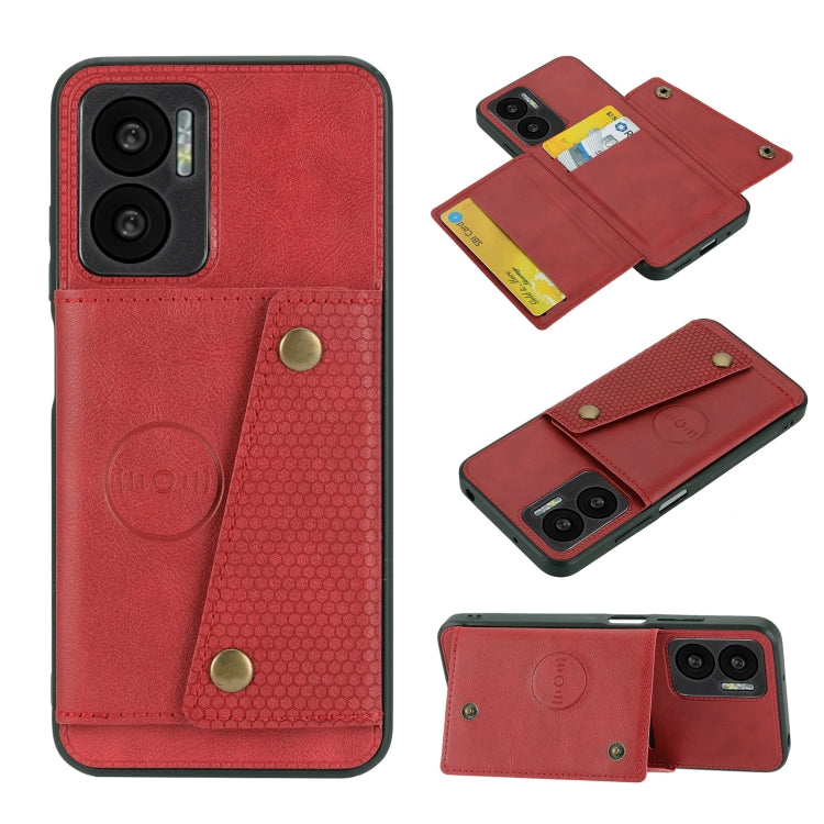 Double Buckle PU + TPU Shockproof Magnetic Phone Case, For OPPO Realme 9 Pro, For OPPO Realme 9 Pro+, For OPPO Realme 9i, For OPPO Realme C35, For vivo Y15s, For vivo Y33s, For Xiaomi Redmi 10C, For Xiaomi Redmi Note 11 5G Chinese                      ...