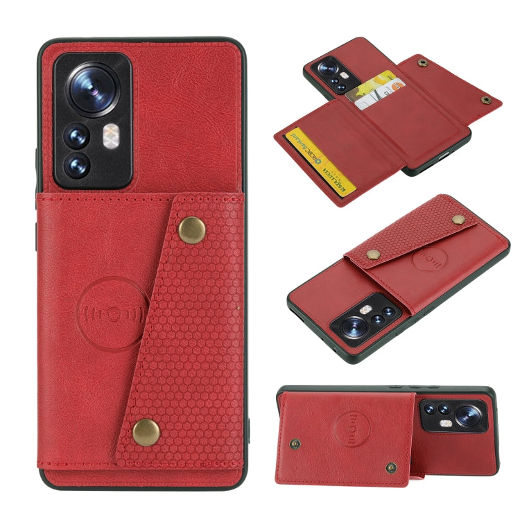 Double Buckle PU + TPU Shockproof Magnetic Phone Case, For OPPO Realme 9 Pro, For OPPO Realme 9 Pro+, For OPPO Realme 9i, For OPPO Realme C35, For vivo Y15s, For vivo Y33s, For Xiaomi Redmi 10C, For Xiaomi Redmi Note 11 5G Chinese                      ...