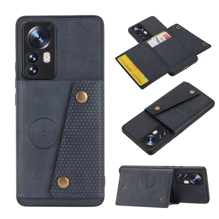 Double Buckle PU + TPU Shockproof Magnetic Phone Case, For OPPO Realme 9 Pro, For OPPO Realme 9 Pro+, For OPPO Realme 9i, For OPPO Realme C35, For vivo Y15s, For vivo Y33s, For Xiaomi Redmi 10C, For Xiaomi Redmi Note 11 5G Chinese                      ...