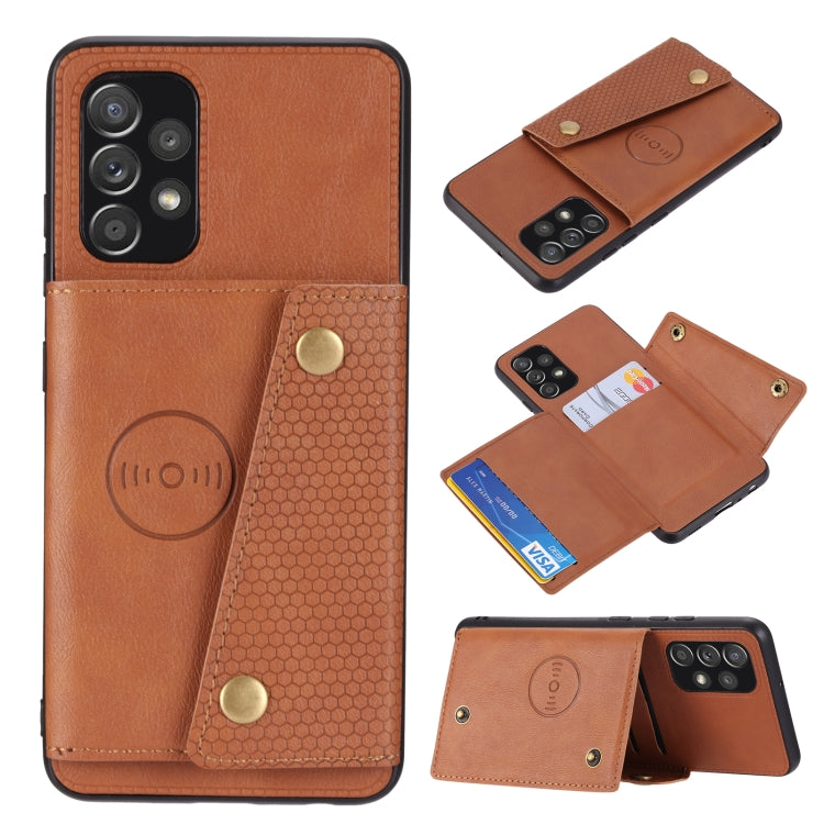 Double Buckle PU + TPU Shockproof Magnetic Phone Case, For OPPO Realme 9 Pro, For OPPO Realme 9 Pro+, For OPPO Realme 9i, For OPPO Realme C35, For vivo Y15s, For vivo Y33s, For Xiaomi Redmi 10C, For Xiaomi Redmi Note 11 5G Chinese                      ...