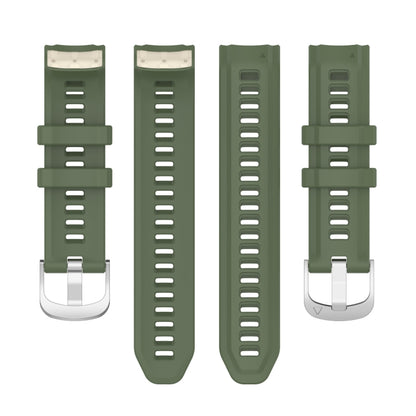 Silicone Stainless Steel Buckle Watch Band, For Garmin Instinct 2S