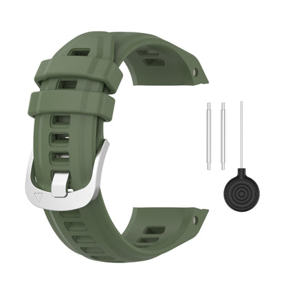 Silicone Stainless Steel Buckle Watch Band, For Garmin Instinct 2S