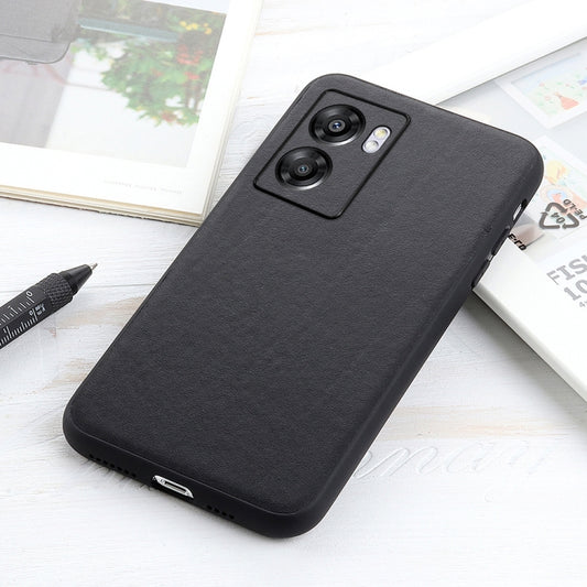 Accurate Hole Lambskin Texture Genuine Leather Phone Case, For OPPO A57 5G, For OPPO K10 5G, For OPPO K10 Pro 5G, For OPPO Realme 9 Pro, For vivo S15e, For OnePlus Ace