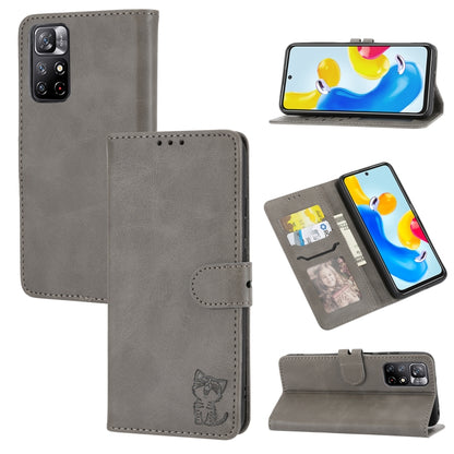 Embossed Happy Cat Pattern Leather Phone Case, For Google Pixel 6a, For Google Pixel 7 5G, For Google Pixel 7 Pro 5G, For Xiaomi Redmi 10A, For Xiaomi Redmi Note 11 4G Global/11S, For Xiaomi Redmi Note 11 Pro Global, For Samsung Galaxy A23 4G          ...