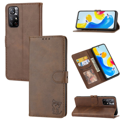 Embossed Happy Cat Pattern Leather Phone Case, For Google Pixel 6a, For Google Pixel 7 5G, For Google Pixel 7 Pro 5G, For Xiaomi Redmi 10A, For Xiaomi Redmi Note 11 4G Global/11S, For Xiaomi Redmi Note 11 Pro Global, For Samsung Galaxy A23 4G          ...