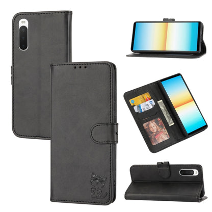 Embossed Happy Cat Pattern Leather Phone Case, For Google Pixel 6a, For Google Pixel 7 5G, For Google Pixel 7 Pro 5G, For Xiaomi Redmi 10A, For Xiaomi Redmi Note 11 4G Global/11S, For Xiaomi Redmi Note 11 Pro Global, For Samsung Galaxy A23 4G          ...