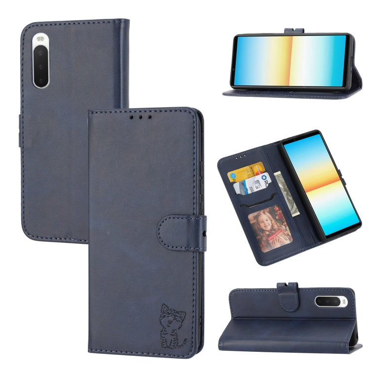 Embossed Happy Cat Pattern Leather Phone Case, For Google Pixel 6a, For Google Pixel 7 5G, For Google Pixel 7 Pro 5G, For Xiaomi Redmi 10A, For Xiaomi Redmi Note 11 4G Global/11S, For Xiaomi Redmi Note 11 Pro Global, For Samsung Galaxy A23 4G          ...