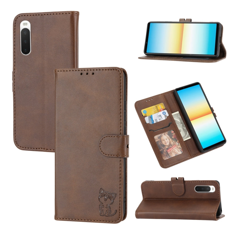 Embossed Happy Cat Pattern Leather Phone Case, For Google Pixel 6a, For Google Pixel 7 5G, For Google Pixel 7 Pro 5G, For Xiaomi Redmi 10A, For Xiaomi Redmi Note 11 4G Global/11S, For Xiaomi Redmi Note 11 Pro Global, For Samsung Galaxy A23 4G          ...
