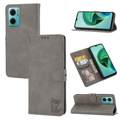 Embossed Happy Cat Pattern Leather Phone Case, For Google Pixel 6a, For Google Pixel 7 5G, For Google Pixel 7 Pro 5G, For Xiaomi Redmi 10A, For Xiaomi Redmi Note 11 4G Global/11S, For Xiaomi Redmi Note 11 Pro Global, For Samsung Galaxy A23 4G          ...