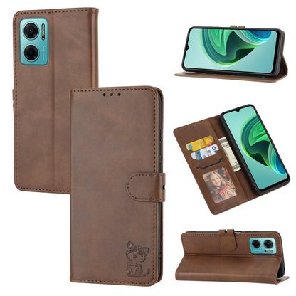 Embossed Happy Cat Pattern Leather Phone Case, For Google Pixel 6a, For Google Pixel 7 5G, For Google Pixel 7 Pro 5G, For Xiaomi Redmi 10A, For Xiaomi Redmi Note 11 4G Global/11S, For Xiaomi Redmi Note 11 Pro Global, For Samsung Galaxy A23 4G          ...