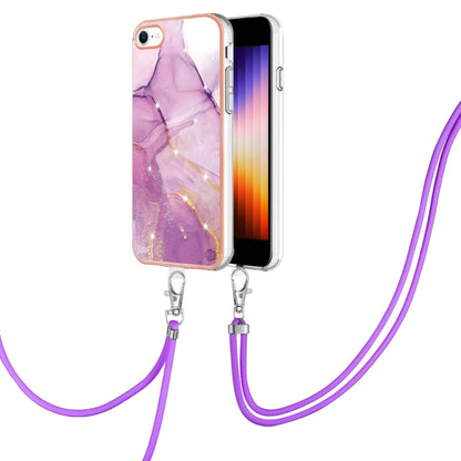 Electroplating Marble Pattern TPU Phone Case with Lanyard, For iPhone SE 2022 / SE 2020 / 8 / 7, For Motorola Moto G Stylus 2022, For Nokia G20 / G10, For Nokia G21 / G11, For Xiaomi 11T / 11T Pro, For Xiaomi Redmi 10, For Samsung Galaxy A23 5G / 4G   ...