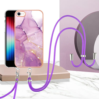Electroplating Marble Pattern TPU Phone Case with Lanyard, For iPhone SE 2022 / SE 2020 / 8 / 7, For Motorola Moto G Stylus 2022, For Nokia G20 / G10, For Nokia G21 / G11, For Xiaomi 11T / 11T Pro, For Xiaomi Redmi 10, For Samsung Galaxy A23 5G / 4G   ...