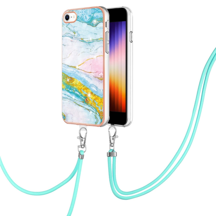 Electroplating Marble Pattern TPU Phone Case with Lanyard, For iPhone SE 2022 / SE 2020 / 8 / 7, For Motorola Moto G Stylus 2022, For Nokia G20 / G10, For Nokia G21 / G11, For Xiaomi 11T / 11T Pro, For Xiaomi Redmi 10, For Samsung Galaxy A23 5G / 4G   ...