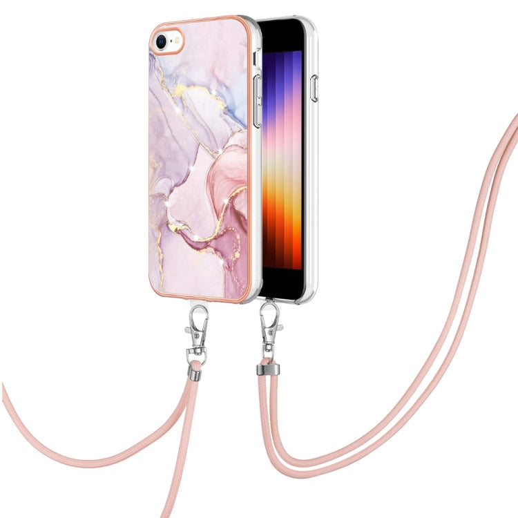 Electroplating Marble Pattern TPU Phone Case with Lanyard, For iPhone SE 2022 / SE 2020 / 8 / 7, For Motorola Moto G Stylus 2022, For Nokia G20 / G10, For Nokia G21 / G11, For Xiaomi 11T / 11T Pro, For Xiaomi Redmi 10, For Samsung Galaxy A23 5G / 4G   ...