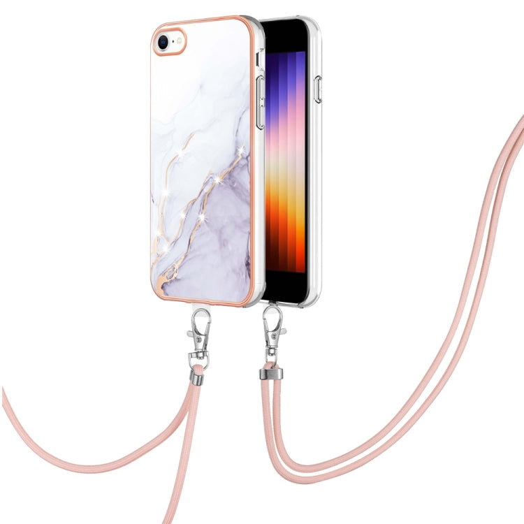Electroplating Marble Pattern TPU Phone Case with Lanyard, For iPhone SE 2022 / SE 2020 / 8 / 7, For Motorola Moto G Stylus 2022, For Nokia G20 / G10, For Nokia G21 / G11, For Xiaomi 11T / 11T Pro, For Xiaomi Redmi 10, For Samsung Galaxy A23 5G / 4G   ...