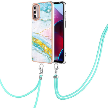 Electroplating Marble Pattern TPU Phone Case with Lanyard, For iPhone SE 2022 / SE 2020 / 8 / 7, For Motorola Moto G Stylus 2022, For Nokia G20 / G10, For Nokia G21 / G11, For Xiaomi 11T / 11T Pro, For Xiaomi Redmi 10, For Samsung Galaxy A23 5G / 4G   ...