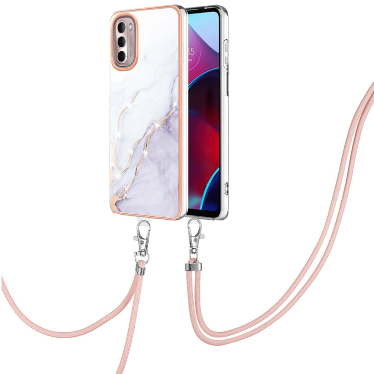 Electroplating Marble Pattern TPU Phone Case with Lanyard, For iPhone SE 2022 / SE 2020 / 8 / 7, For Motorola Moto G Stylus 2022, For Nokia G20 / G10, For Nokia G21 / G11, For Xiaomi 11T / 11T Pro, For Xiaomi Redmi 10, For Samsung Galaxy A23 5G / 4G   ...