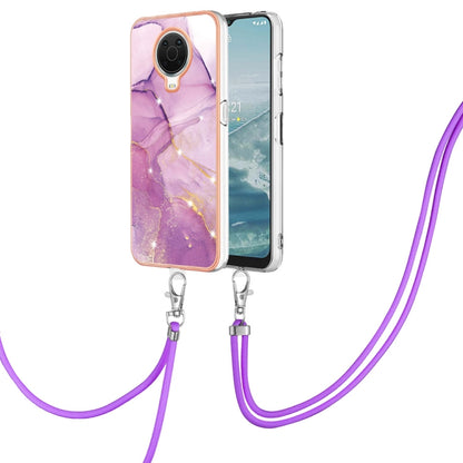 Electroplating Marble Pattern TPU Phone Case with Lanyard, For iPhone SE 2022 / SE 2020 / 8 / 7, For Motorola Moto G Stylus 2022, For Nokia G20 / G10, For Nokia G21 / G11, For Xiaomi 11T / 11T Pro, For Xiaomi Redmi 10, For Samsung Galaxy A23 5G / 4G   ...
