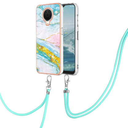 Electroplating Marble Pattern TPU Phone Case with Lanyard, For iPhone SE 2022 / SE 2020 / 8 / 7, For Motorola Moto G Stylus 2022, For Nokia G20 / G10, For Nokia G21 / G11, For Xiaomi 11T / 11T Pro, For Xiaomi Redmi 10, For Samsung Galaxy A23 5G / 4G   ...