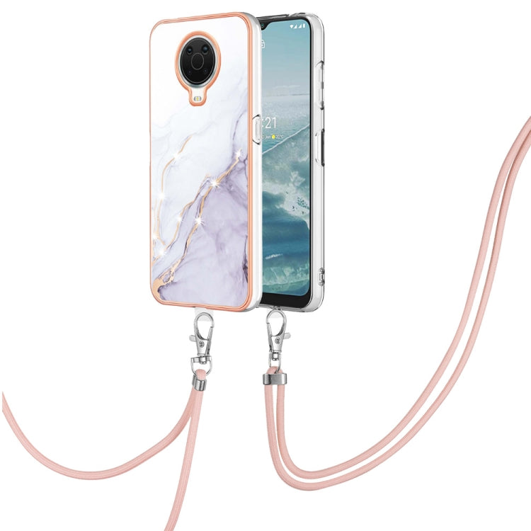 Electroplating Marble Pattern TPU Phone Case with Lanyard, For iPhone SE 2022 / SE 2020 / 8 / 7, For Motorola Moto G Stylus 2022, For Nokia G20 / G10, For Nokia G21 / G11, For Xiaomi 11T / 11T Pro, For Xiaomi Redmi 10, For Samsung Galaxy A23 5G / 4G   ...