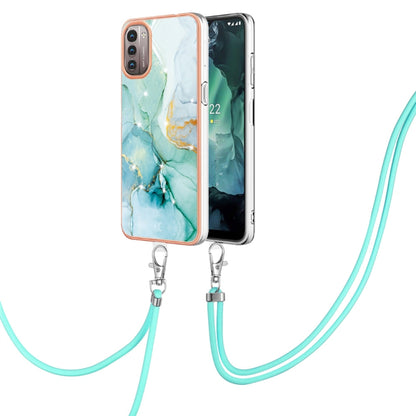 Electroplating Marble Pattern TPU Phone Case with Lanyard, For iPhone SE 2022 / SE 2020 / 8 / 7, For Motorola Moto G Stylus 2022, For Nokia G20 / G10, For Nokia G21 / G11, For Xiaomi 11T / 11T Pro, For Xiaomi Redmi 10, For Samsung Galaxy A23 5G / 4G   ...