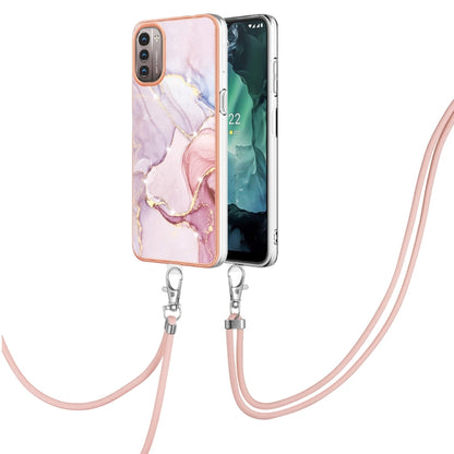 Electroplating Marble Pattern TPU Phone Case with Lanyard, For iPhone SE 2022 / SE 2020 / 8 / 7, For Motorola Moto G Stylus 2022, For Nokia G20 / G10, For Nokia G21 / G11, For Xiaomi 11T / 11T Pro, For Xiaomi Redmi 10, For Samsung Galaxy A23 5G / 4G   ...