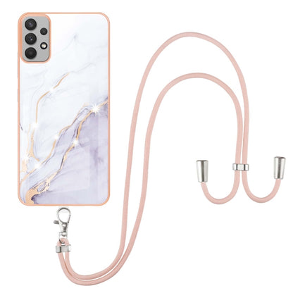Electroplating Marble Pattern TPU Phone Case with Lanyard, For iPhone SE 2022 / SE 2020 / 8 / 7, For Motorola Moto G Stylus 2022, For Nokia G20 / G10, For Nokia G21 / G11, For Xiaomi 11T / 11T Pro, For Xiaomi Redmi 10, For Samsung Galaxy A23 5G / 4G   ...