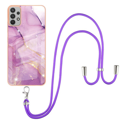 Electroplating Marble Pattern TPU Phone Case with Lanyard, For iPhone SE 2022 / SE 2020 / 8 / 7, For Motorola Moto G Stylus 2022, For Nokia G20 / G10, For Nokia G21 / G11, For Xiaomi 11T / 11T Pro, For Xiaomi Redmi 10, For Samsung Galaxy A23 5G / 4G   ...