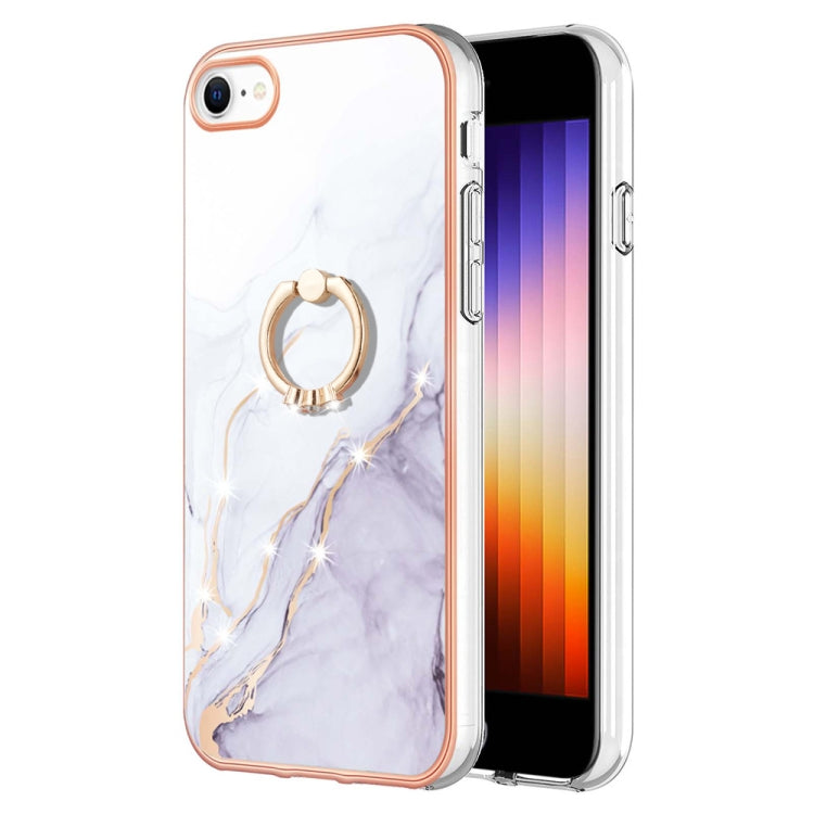Electroplating Marble Pattern TPU Phone Case with Ring, For iPhone SE 2022 / SE 2020 / 8 / 7, For Motorola Moto G Stylus 2022, For Nokia G20 / G10, For Nokia G21 / G11, For Xiaomi 11T / 11T Pro, For Xiaomi Redmi 10, For Samsung Galaxy A23 5G / 4G      ...