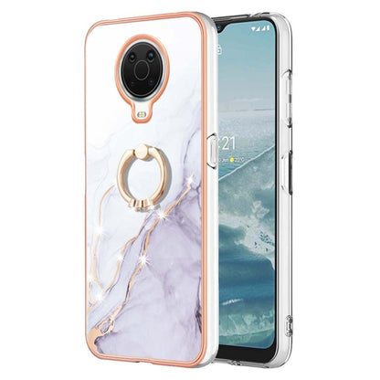 Electroplating Marble Pattern TPU Phone Case with Ring, For iPhone SE 2022 / SE 2020 / 8 / 7, For Motorola Moto G Stylus 2022, For Nokia G20 / G10, For Nokia G21 / G11, For Xiaomi 11T / 11T Pro, For Xiaomi Redmi 10, For Samsung Galaxy A23 5G / 4G      ...