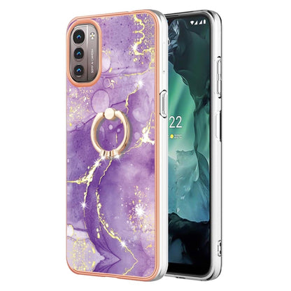 Electroplating Marble Pattern TPU Phone Case with Ring, For iPhone SE 2022 / SE 2020 / 8 / 7, For Motorola Moto G Stylus 2022, For Nokia G20 / G10, For Nokia G21 / G11, For Xiaomi 11T / 11T Pro, For Xiaomi Redmi 10, For Samsung Galaxy A23 5G / 4G      ...