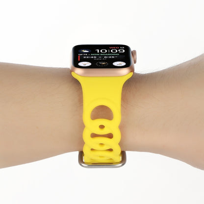 Hollow Silicone Watch Band For Apple Watch Series, 7 41mm / 6&SE&5&4 40mm / 3&2&1 38mm, 7 45mm / 6&SE&5&4 44mm / 3&2&1 42mm