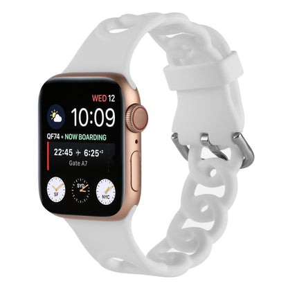 Hollow Silicone Watch Band For Apple Watch Series, 7 41mm / 6&SE&5&4 40mm / 3&2&1 38mm, 7 45mm / 6&SE&5&4 44mm / 3&2&1 42mm