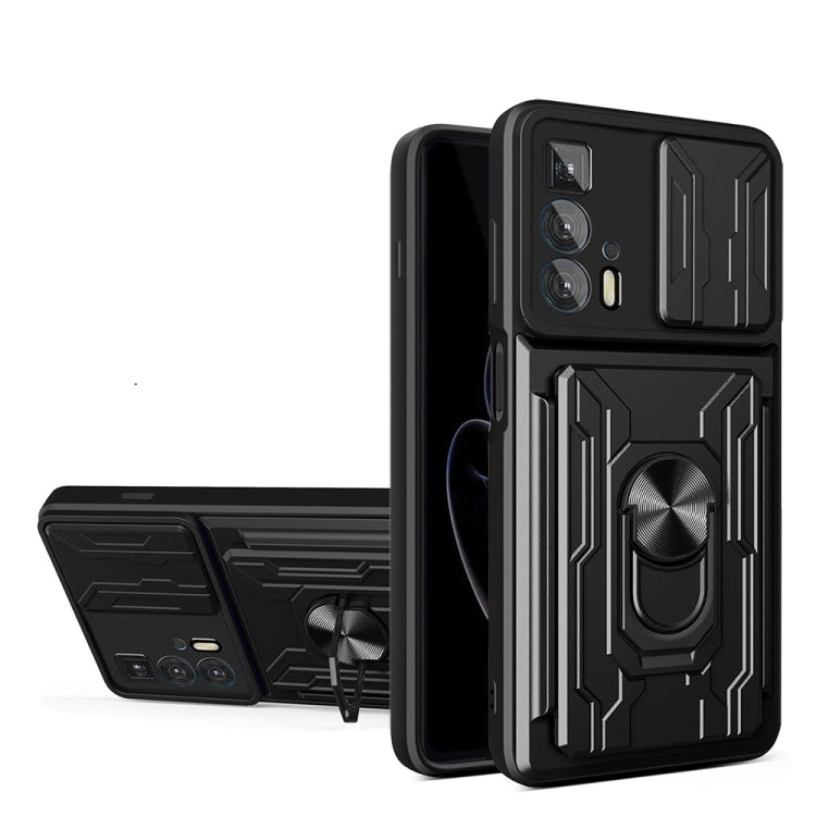 Sliding Camshield TPU+PC Phone Case with Card Slot, For Motorola Edge 20 Pro, For Motorola Moto G100, For OPPO A16, For Xiaomi 12 Pro, For OPPO Realme 8i