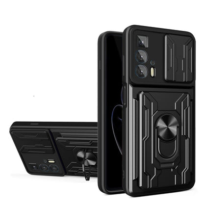 Sliding Camshield TPU+PC Phone Case with Card Slot, For Motorola Edge 20 Pro, For Motorola Moto G100, For OPPO A16, For Xiaomi 12 Pro, For OPPO Realme 8i