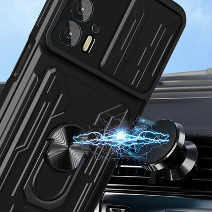 Sliding Camshield TPU+PC Phone Case with Card Slot, For Motorola Edge 20 Pro, For Motorola Moto G100, For OPPO A16, For Xiaomi 12 Pro, For OPPO Realme 8i