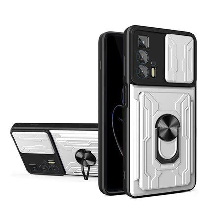 Sliding Camshield TPU+PC Phone Case with Card Slot, For Motorola Edge 20 Pro, For Motorola Moto G100, For OPPO A16, For Xiaomi 12 Pro, For OPPO Realme 8i
