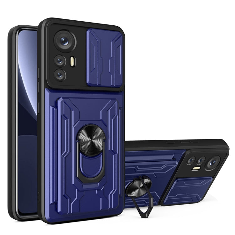 Sliding Camshield TPU+PC Phone Case with Card Slot, For Motorola Edge 20 Pro, For Motorola Moto G100, For OPPO A16, For Xiaomi 12 Pro, For OPPO Realme 8i