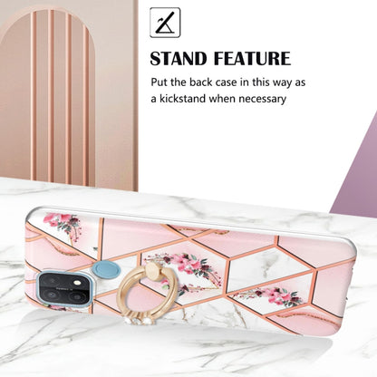 Splicing Marble Flower Pattern TPU Ring Holder Case, For OPPO A15 / A15s, For OPPO A53s 5G / A55 5G / A54 4G, For OPPO A74 5G / A93 5G / A54 5G, For OPPO A94 5G / A95 5G, For OPPO Realme 8i, For OPPO Realme 9 Pro+ 5G, For OPPO Realme 9 Pro 5G          ...