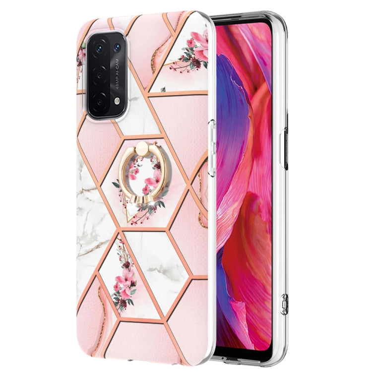 Splicing Marble Flower Pattern TPU Ring Holder Case, For OPPO A15 / A15s, For OPPO A53s 5G / A55 5G / A54 4G, For OPPO A74 5G / A93 5G / A54 5G, For OPPO A94 5G / A95 5G, For OPPO Realme 8i, For OPPO Realme 9 Pro+ 5G, For OPPO Realme 9 Pro 5G          ...