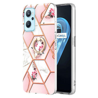 Splicing Marble Flower Pattern TPU Ring Holder Case, For OPPO A15 / A15s, For OPPO A53s 5G / A55 5G / A54 4G, For OPPO A74 5G / A93 5G / A54 5G, For OPPO A94 5G / A95 5G, For OPPO Realme 8i, For OPPO Realme 9 Pro+ 5G, For OPPO Realme 9 Pro 5G          ...
