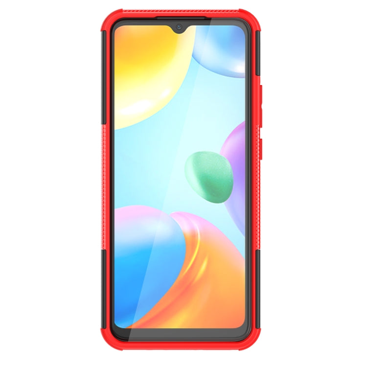 Tire Texture TPU + PC Phone Case with Holder, For Xiaomi Redmi 10C 4G global