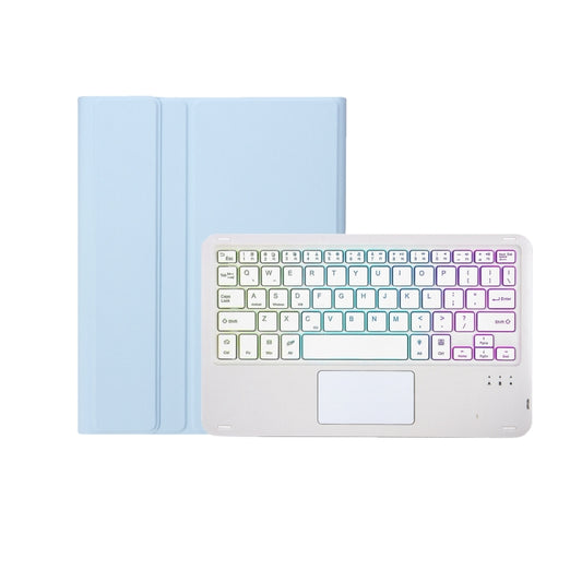 T07B-AS Skin Feel Pen Slot Touch Pad Bluetooth Keyboard Leather Tablet Case, For iPad 9.7 2018&2017 / Pro 9.7 / Air 2, For iPad 10.2 2021&2020&2019/Air 2019/Pro 10.5, For iPad Air 11 2025 / 2024 / Pro 11 2021&2020&2018����������������������������������...