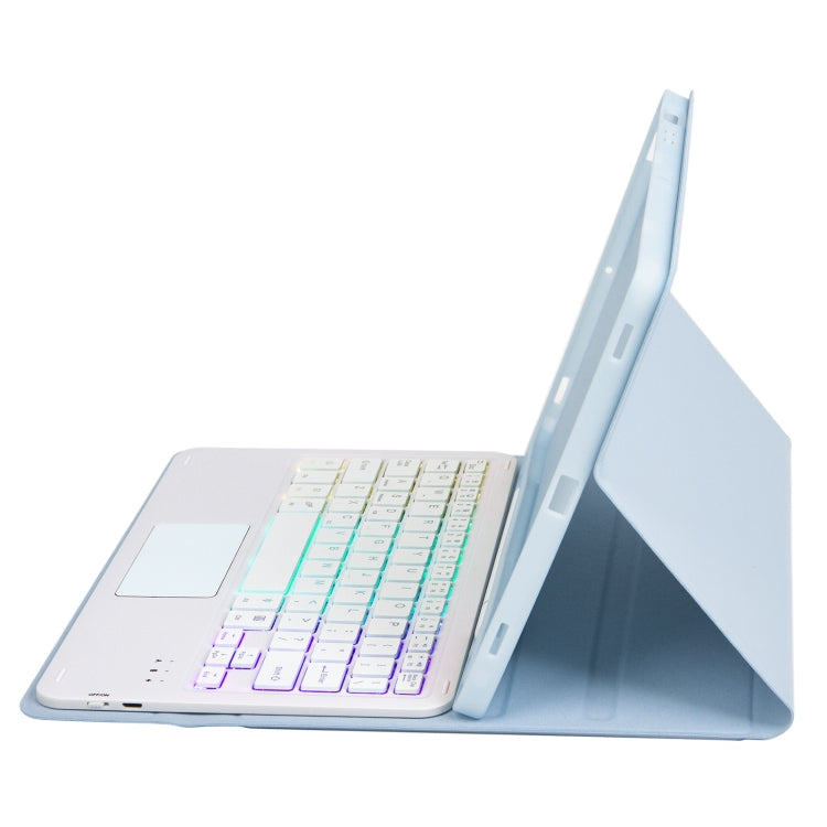 T07B-AS Skin Feel Pen Slot Touch Pad Bluetooth Keyboard Leather Tablet Case, For iPad 9.7 2018&2017 / Pro 9.7 / Air 2, For iPad 10.2 2021&2020&2019/Air 2019/Pro 10.5, For iPad Air 11 2025 / 2024 / Pro 11 2021&2020&2018����������������������������������...