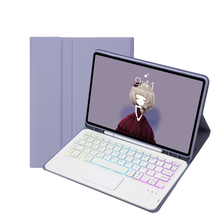 T07B-AS Skin Feel Pen Slot Touch Pad Bluetooth Keyboard Leather Tablet Case, For iPad 9.7 2018&2017 / Pro 9.7 / Air 2, For iPad 10.2 2021&2020&2019/Air 2019/Pro 10.5, For iPad Air 11 2025 / 2024 / Pro 11 2021&2020&2018����������������������������������...